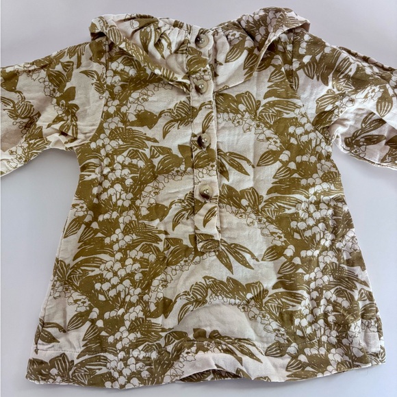 Floral Dress with Ruffle Collar - Picture 3 of 3